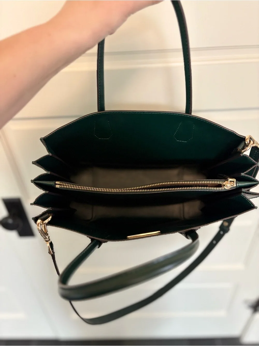 Michael Kors Forest Green Pebbled Leather Satchel